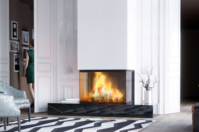 Kamineinsatz Vuur Drie 80 Ambiente und Raumansicht