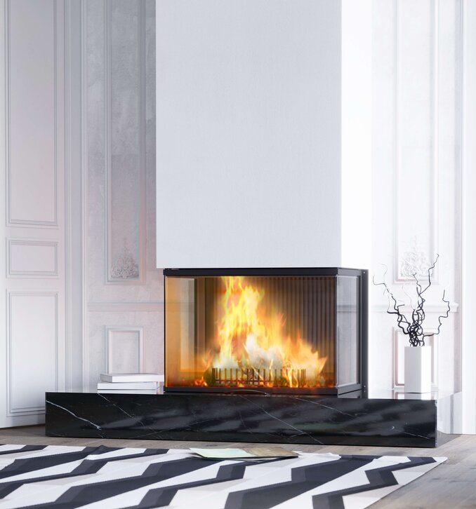 Kamineinsatz Vuur Drie 80 Ambiente und Raumansicht