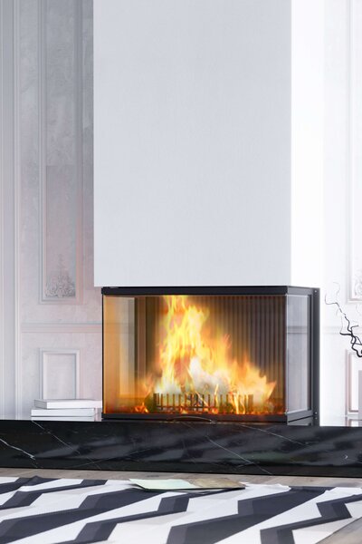 Kamineinsatz Vuur Drie 80 Ambiente und Raumansicht