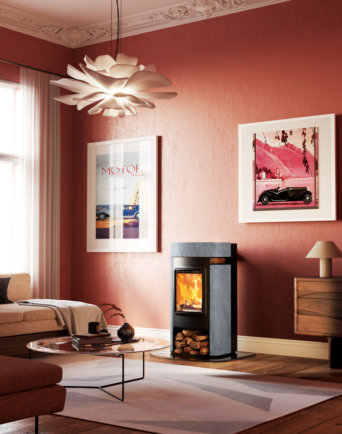 Kaminofen Elise Speckstein Raumansicht