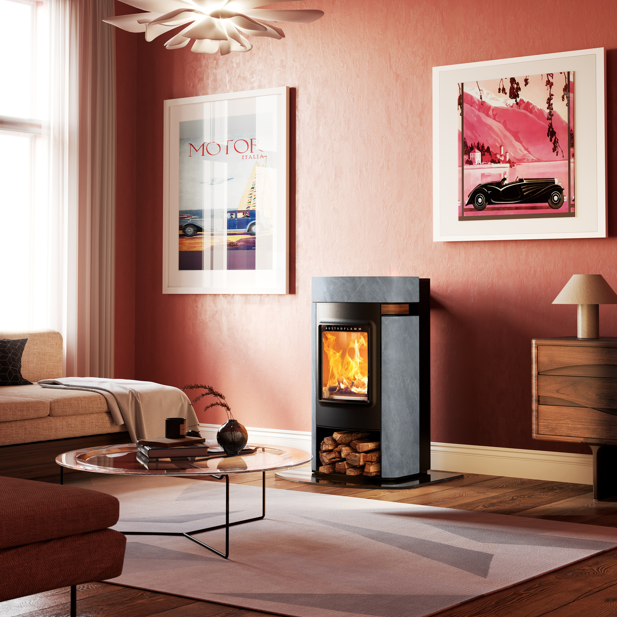 Kaminofen Elise Speckstein Raumansicht