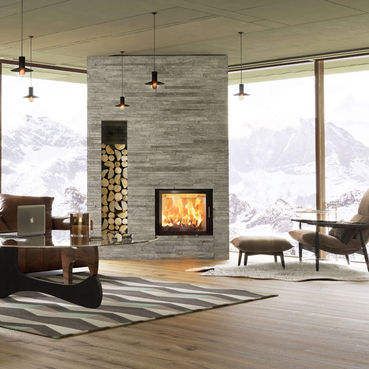 Kamineinsatz 65x57 K 2.0 Ambiente und Raumansicht