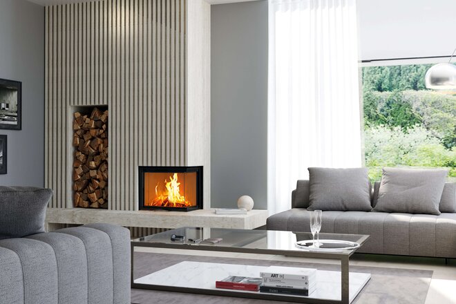 Kamineinsatz 63x40x51 S 2.0 Ambiente und Raumansicht
