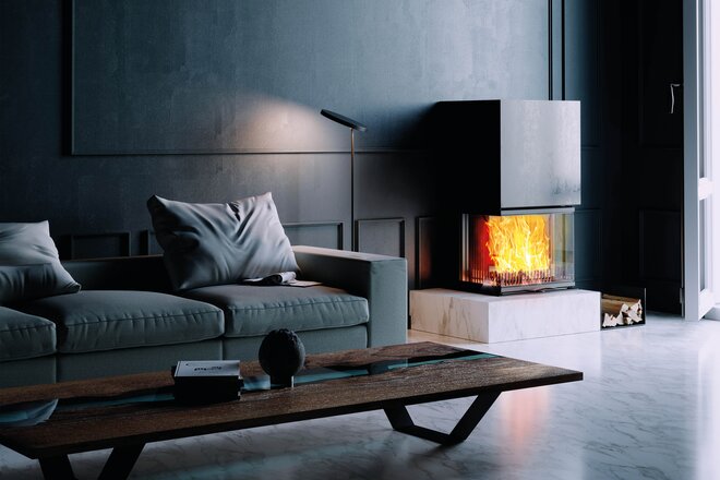 Kamineinsatz Vuur Drie 60 Ambiente Foto