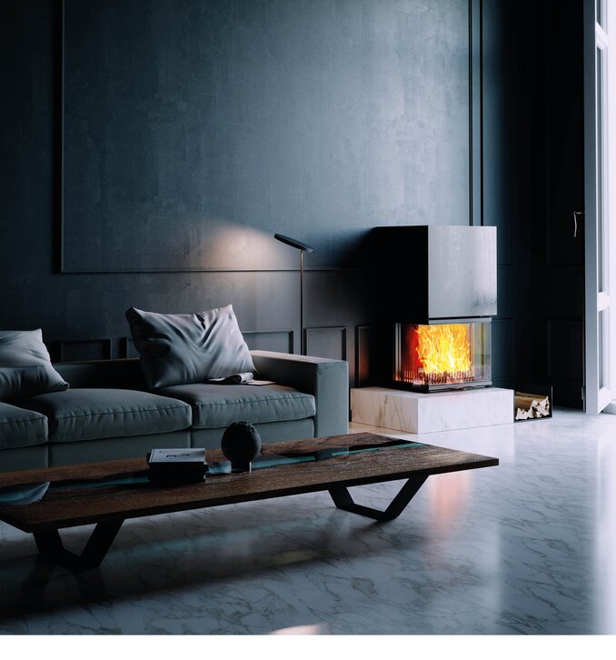 Kamineinsatz Vuur Drie 60 Ambiente Foto