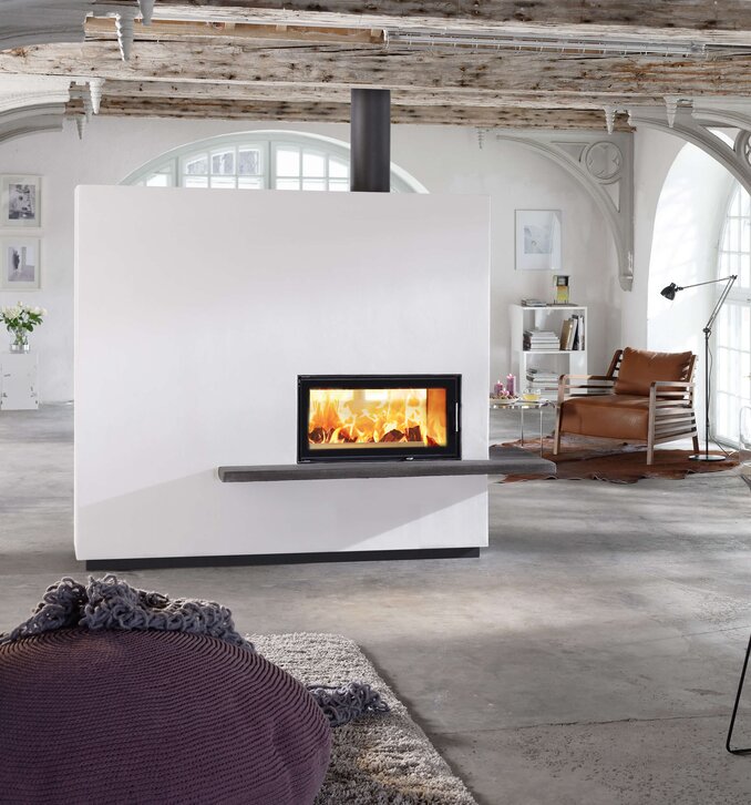 Designkamin Miu mit Kamineinsatz 75x39 K II Ambiente Foto