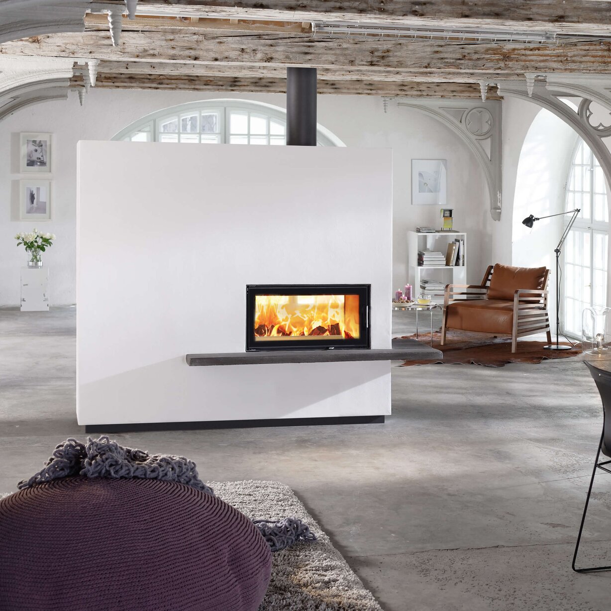 Designkamin Miu mit Kamineinsatz 75x39 K II Ambiente Foto