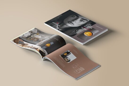 Katalog Mockup Kaminöfen braun