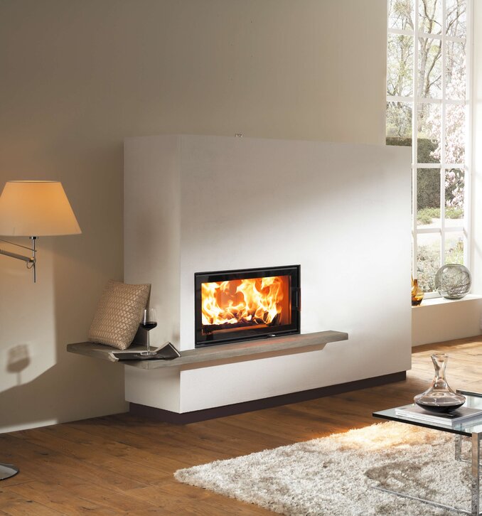 Designkamin Miu Xtra mit Kamineinsatz 75x39 K 2.0 Ambiente Foto