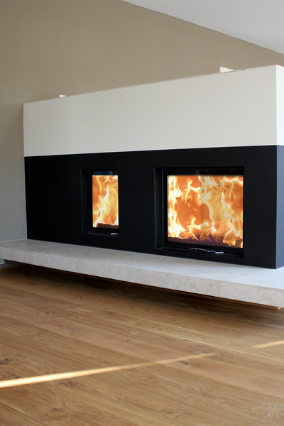 Kamineinsätze 45x57 K 2.0 und 80x64 S II 2.0 Ambiente Foto